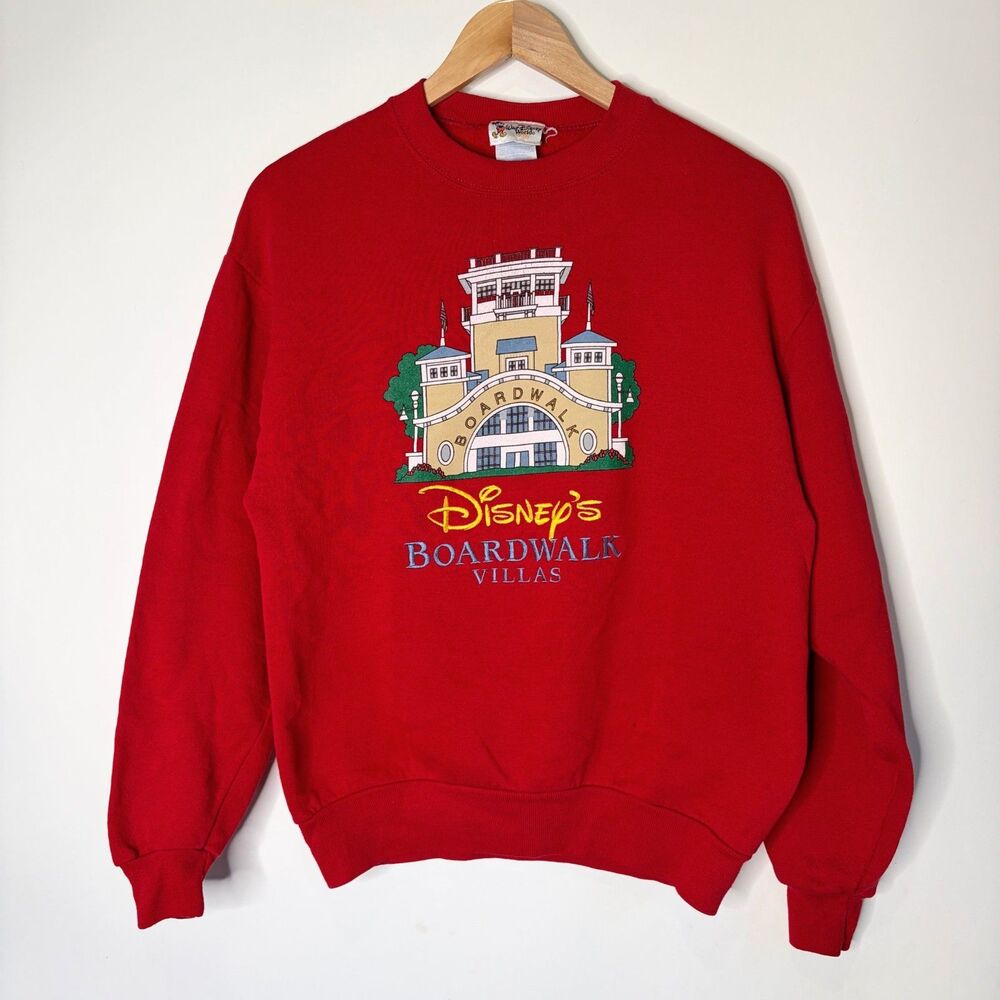 Vintage Walt Disney World Boardwalk Resort Viillas Sweatshirt Crewneck Adult M